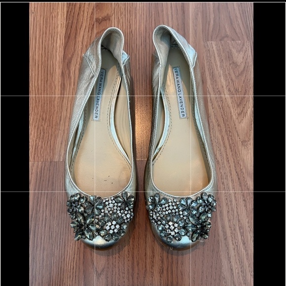 Vera Wang Lavender Label jeweled flats in Gold - Picture 1 of 16